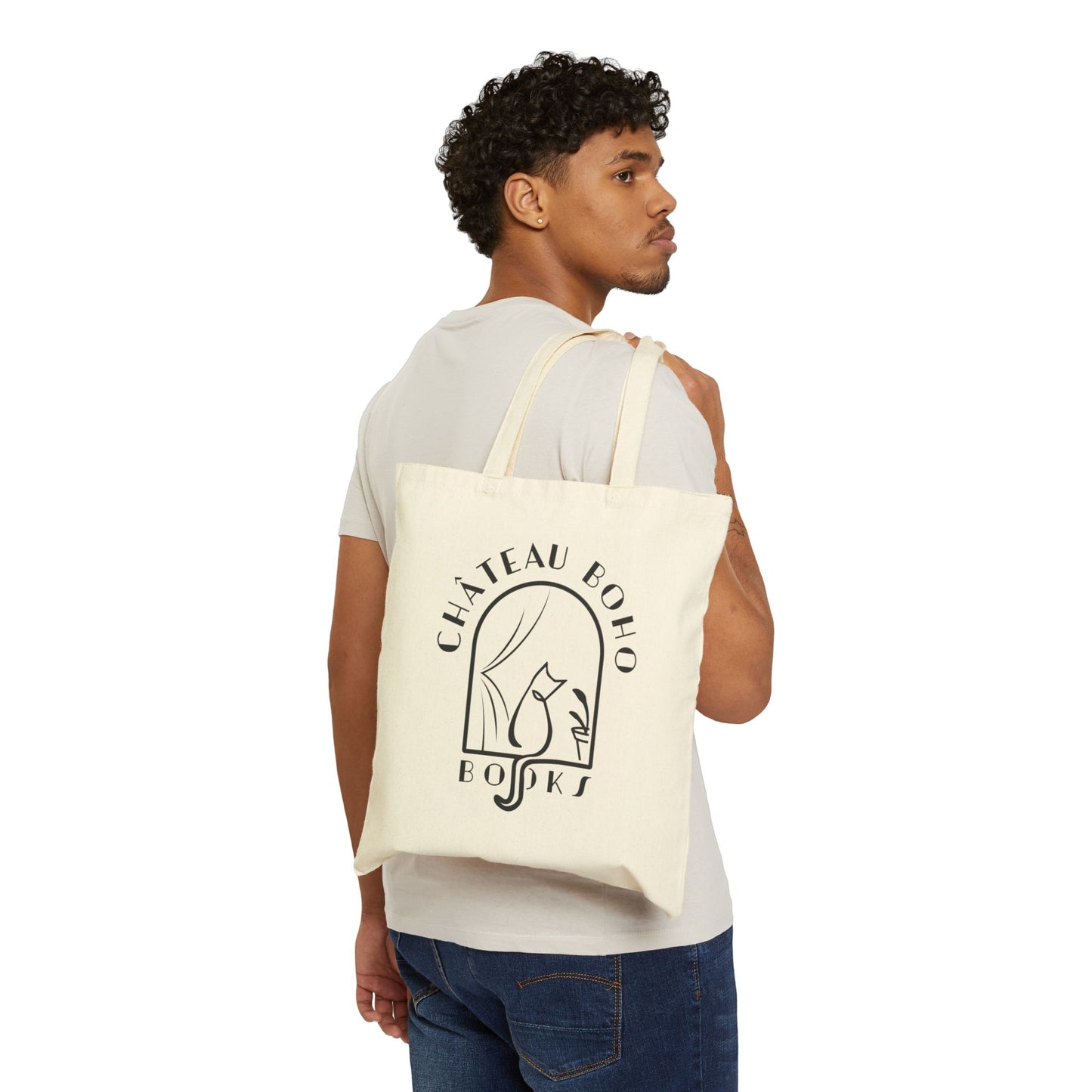 Château Boho Books Cotton Canvas Tote Bag