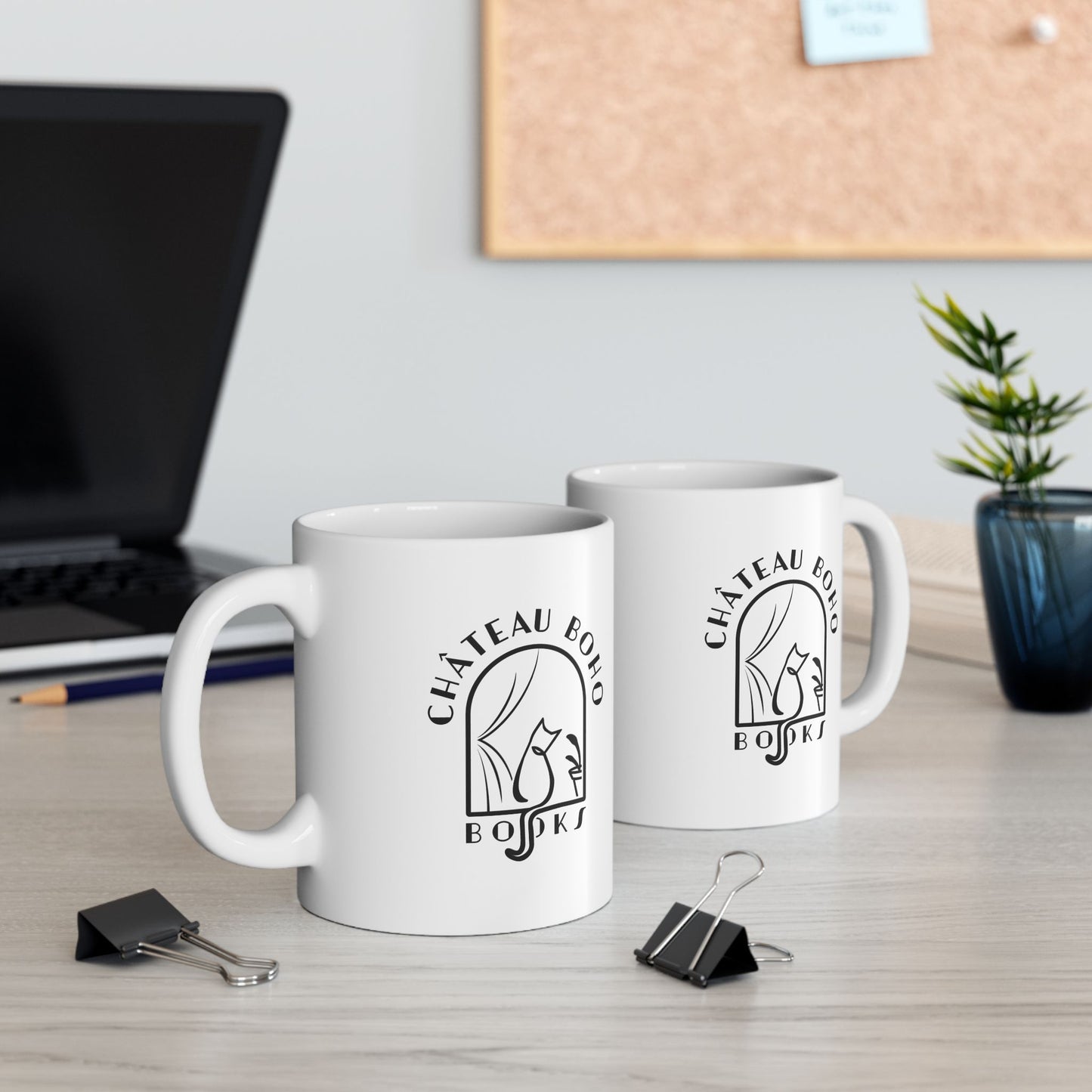 Château Boho Books Ceramic Mug, (11oz, 15oz)