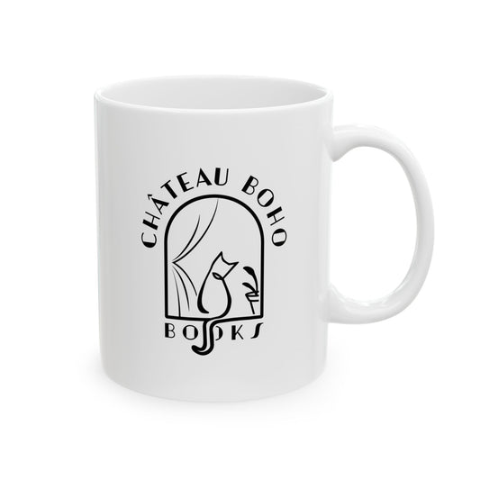 Château Boho Books Ceramic Mug, (11oz, 15oz)